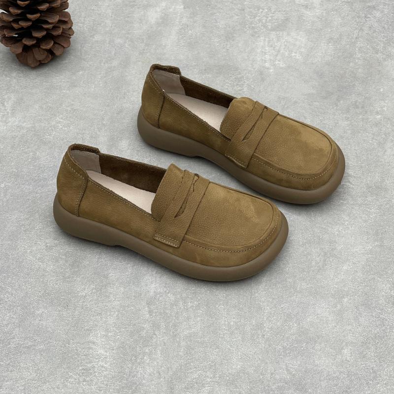 New Style Oversized Single Shoes, Round Toe, Flat Bottom, Soft Shoes, Women's Shoes