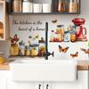 Kitchen English Slogan Kitchenware Butterfly Kitchen Restaurant Home Background Beautification Wall Stickers