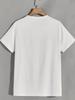 Wo Fashion Short Sleeve Top 180G Print Print Black and White T Shirt Regular Version Tpure Fabric T Shirt Comfortable and Elastic