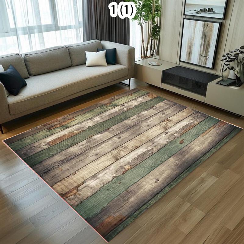 

Vintage Wood Grain Striped Area Rug Living Room Bedroom Modern Farmhouse Decor Non Slip Carpet for Design Perfect for HomeC 50X80CM