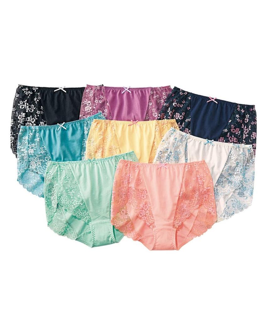 Regular Side Lace Set of L [Nissen] Shorts, 100% Cotton, Deep-Leg Shorts, 8,