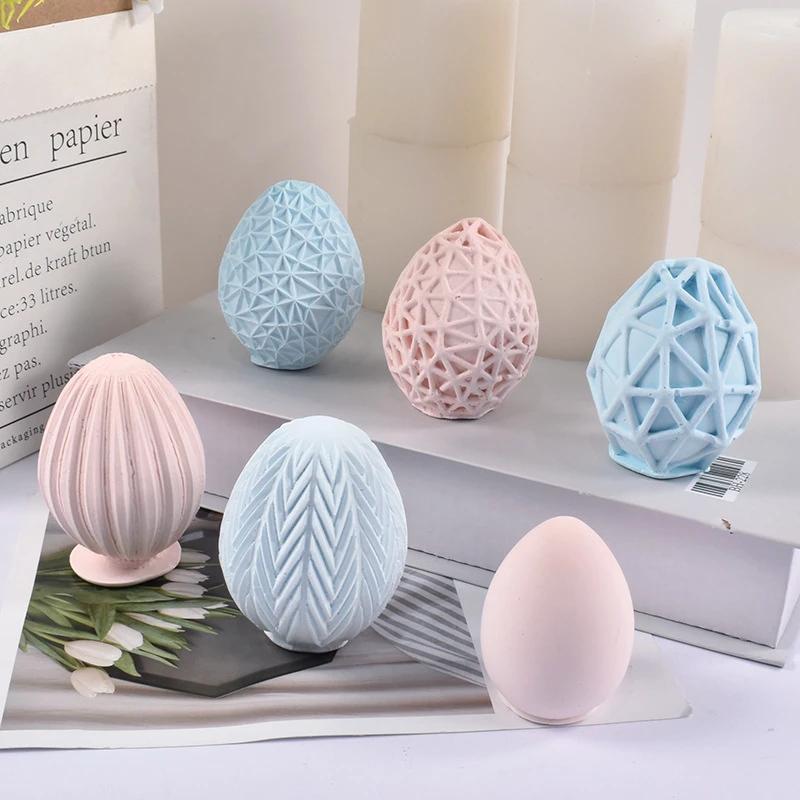 Multiple Egg Silicone Candle Mold Easter Egg Silicone Mold DIY Aromatherapy Gypsum Hand Soap Mold Household Products