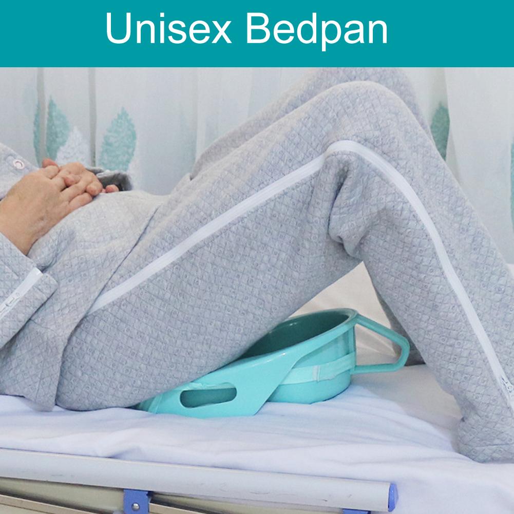Portable Household Bed Toilet Bedpan with Cover for Bedridden Patients Pregnant Woman Elderly