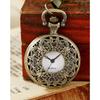 Exquisite Bronze Pocket Watch with Small Heart-shaped Spider Web Shell Watch Necklace, Small Pocket Watch, Gift Pocket Watch Pendant Pocket Watch