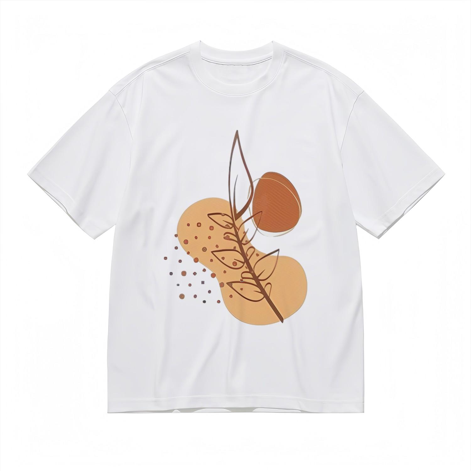 Women s Comfortable Slight Stretch Classic T-Shirt Mens Womens Tees Top Foliage Abstract Pattern Tee S