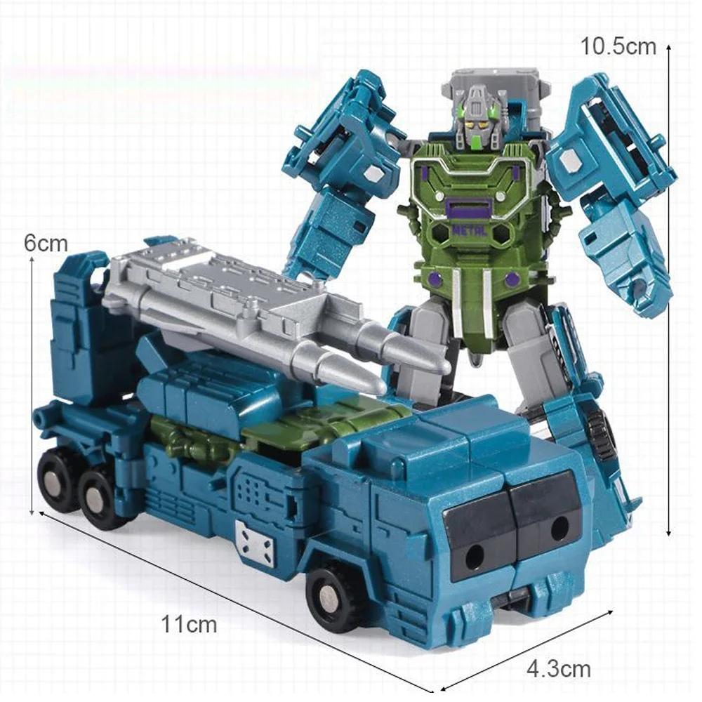 Alloy Deformation Robot Truck Fighter Army Assembling Educational Toys Action Figures Robot Toy for Kids Gifts Die Cast Model