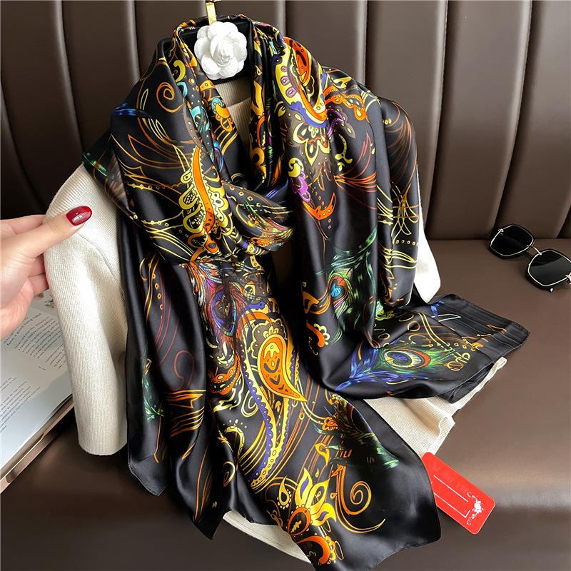Neck Scarves Apparel Accessories Bandanna Hijab Designer Muslim Bag Silk Scarf Shawl Women Summer New Wrap Foulard Muffler
