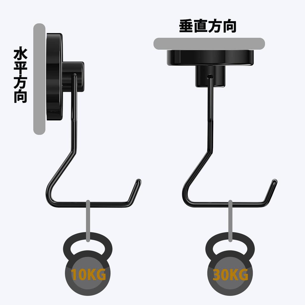 Homion Magnetic Hooks, Heavy Duty 3-Pack,Stainless