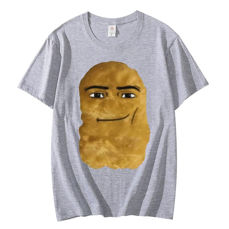 Chicken Nugget Funny Meme T Shirt High Quality Fashion Harajuku T-shirt Unisex Casual Short Sleeve Cotton Summer Breathable Top