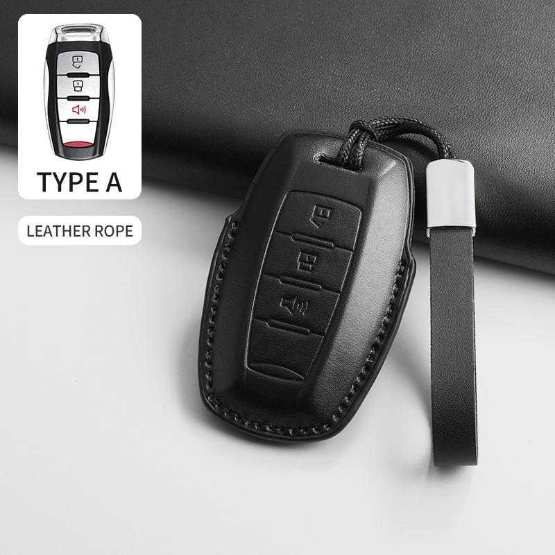 PU Leather Car Remote Key Cover Accessorie For Great Wall Poer Haval H6 GWM Ute Cannon Pao P Series Anti-Scratch Protector Shell