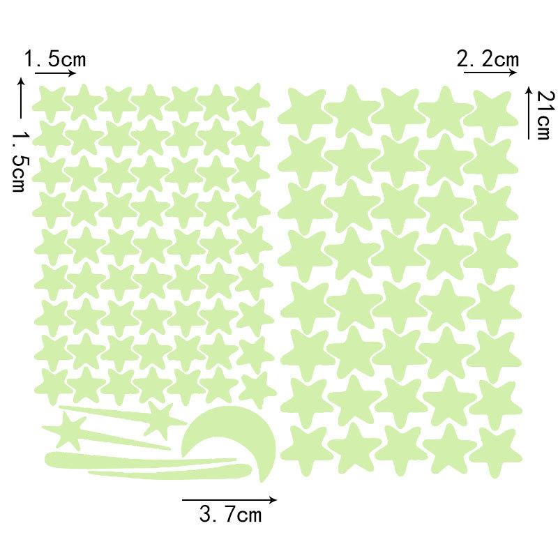 Leuchtender Stern Meteor Wandaufkleber Wohnzimmer Schlafzimmer Shop Dekoration Wandaufkleber