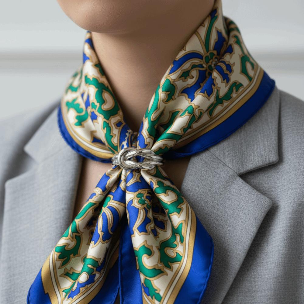 Doppel-Glücksknoten Schalring Schnalle Einfarbige Schal-Accessoire Damenmode