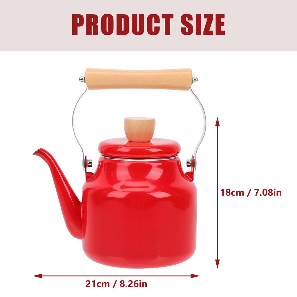 1.5L Enamel Water Kettle Heating Teakettle Stovetop Boiling Coffee Tea Pot For Induction Cooker Gas Stove Kitchen Tools