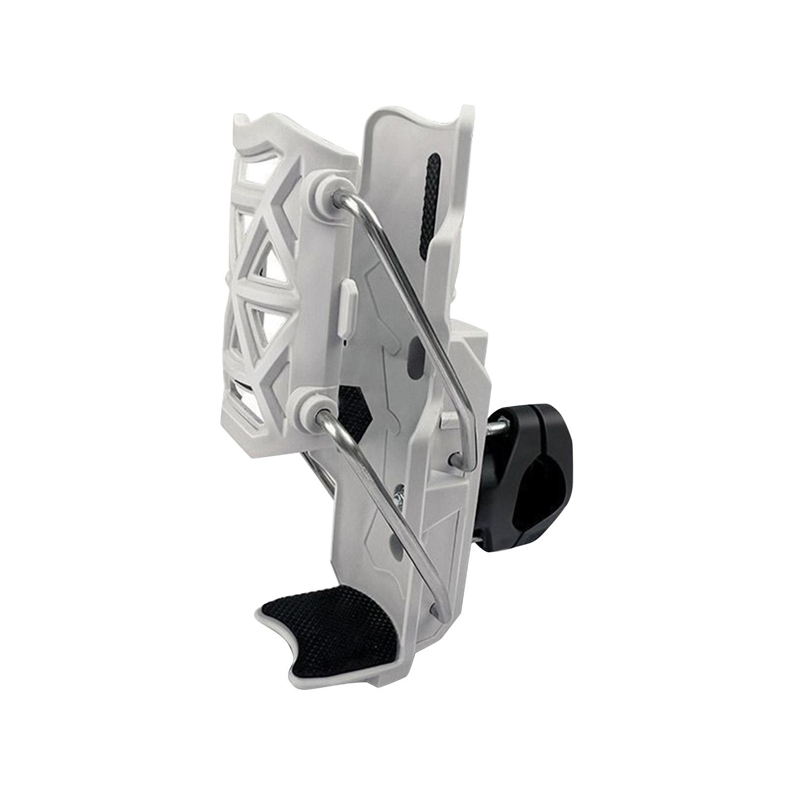 

Adaptive Motorcycle Water Bottle Holder, Cycling Bottle Holder, 360 Degree Rotatable With Automatic Clamping, Adjustable Handlebar Crash Bar Mount Cup One Size белый