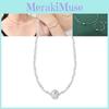 Chic 18k Plated Geometric Shiny Silver Pearl Necklace Ideal For Fashionable Women