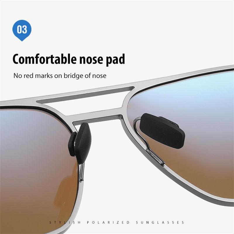 AORON Metal Frame Photochromic Polarized Sunglasses UV400 Anti Glare Sports Driving Fishing Glasses