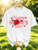 Happy Mothers Day Flowers Unisex Tshirt Hip Hop Trendy Clothes Allmatch Cotton Basics T Shirt Male Oversize Summer Sportswear