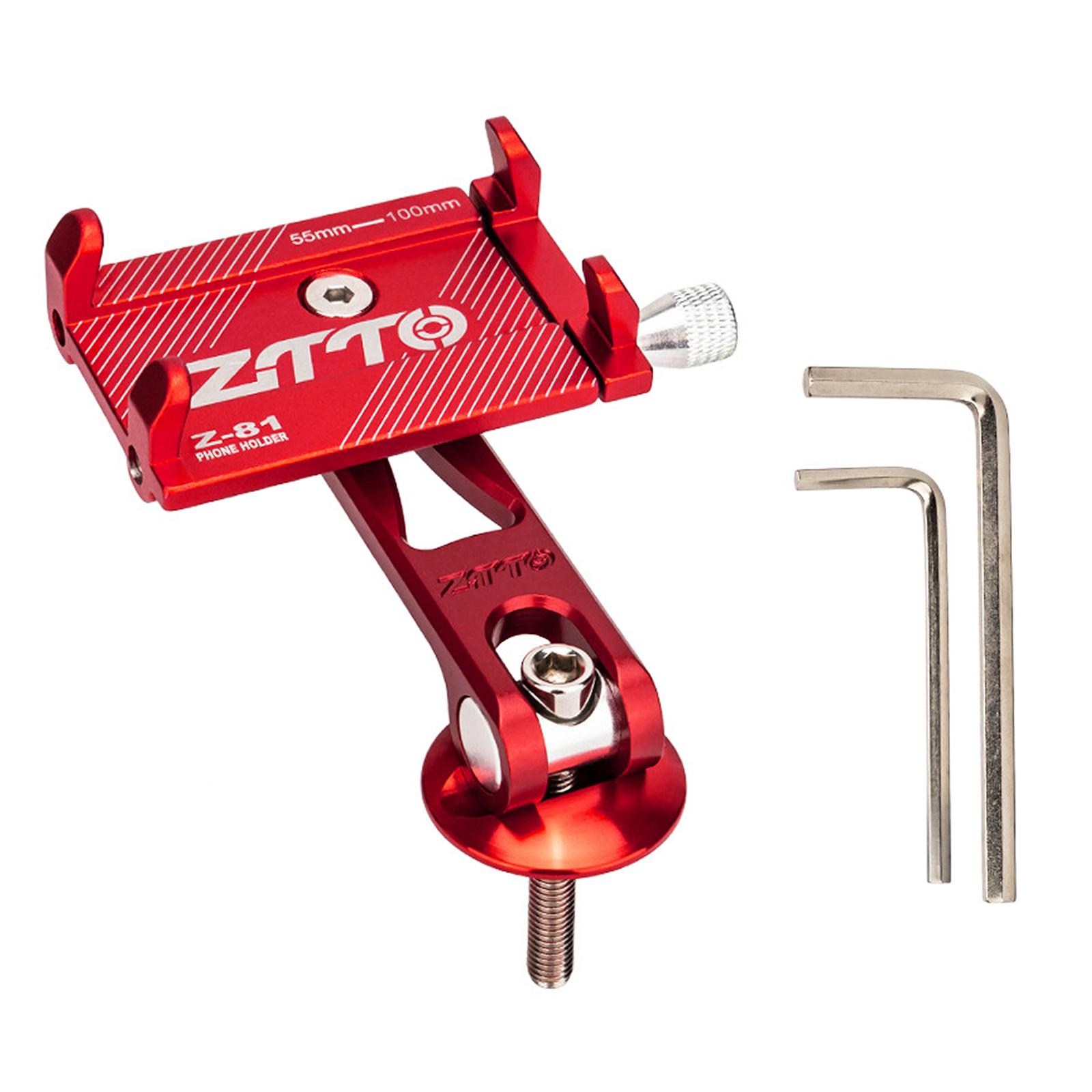 Anti-Shake Bike Phone Holder Adjustable Bicycle Cell Phone Holder Aluminum Alloy Phone Bracket for Cycling Bicycle Accessories