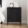Nightstand Black Oak Effect 40 x 30 x 50 cm Engineered Wood