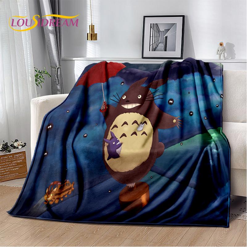 3D Japan Anime T0T0R0 Cartoon Soft Blanket,Soft Throw Blanket for Home Bedroom Bed Sofa Picnic Travel Cover Child Gift