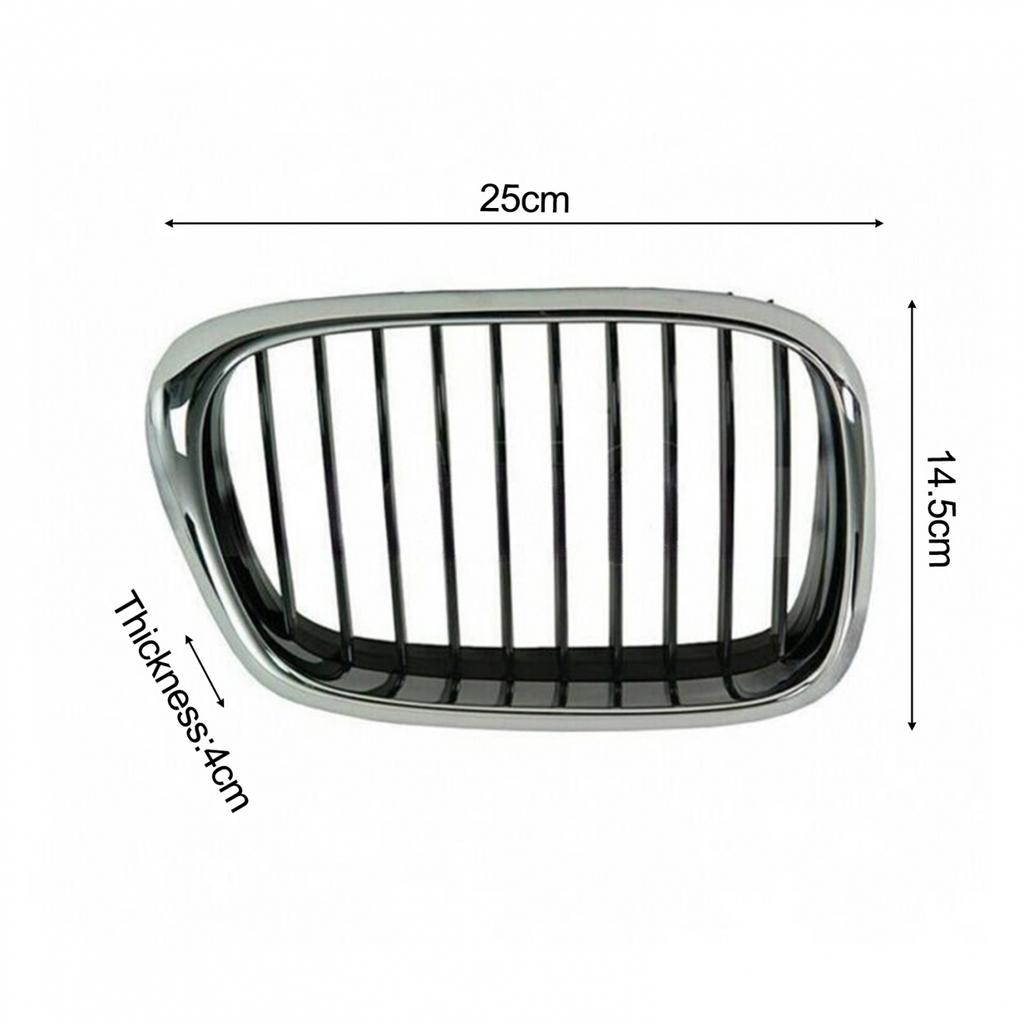 Stylish Appearance Chrome Black Grille ABS Material