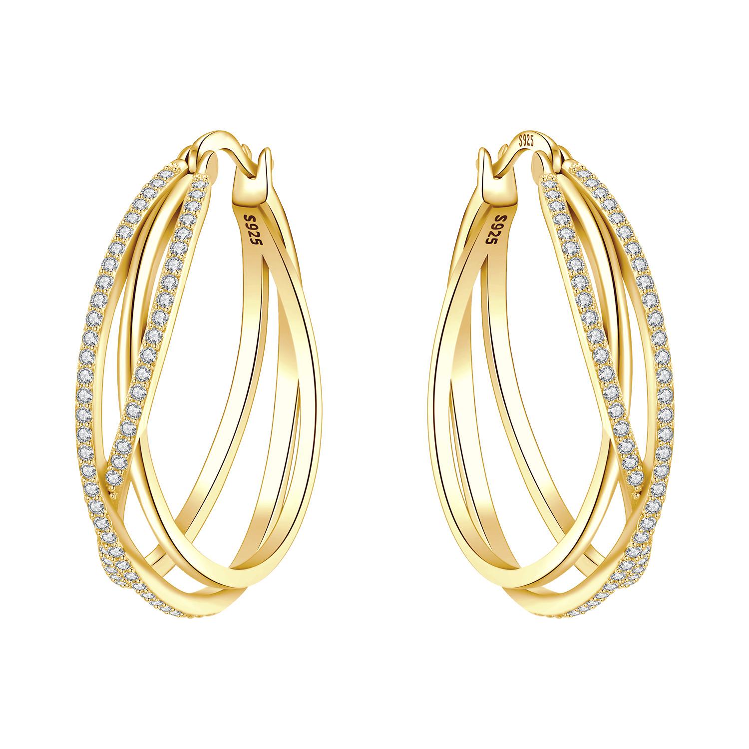 

Original 925 Sterling Silver Heart Vintage Luxury Earrings Fashion 18K Gold Hoop Earrings for Women Piercing Jewelry Aretes 2026