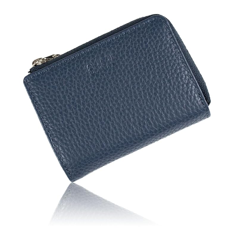 

wallet men s men s coin purse coin purse Cards also fit cowhide genuine leather zipper coin purse multifunctional large capacity a.v.v black dark