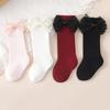 Citgeett Summer Kids Toddler Girls Socks Cute Lace Bowknot Anti-Skid Socks Over-The-Knee Socks Spring Summer Thin Socks