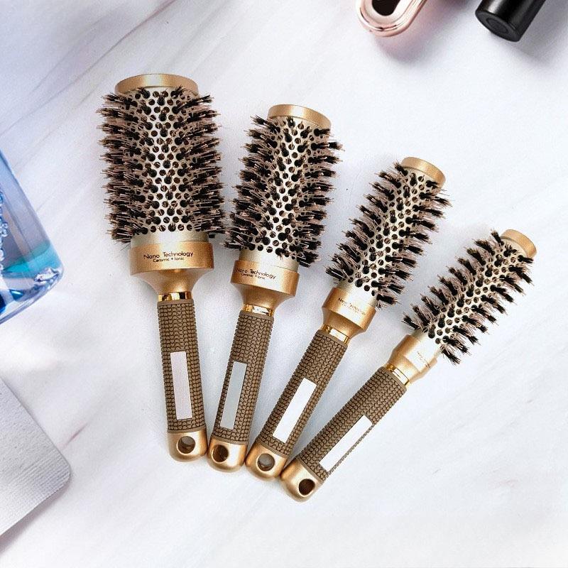 1PC 4 Sizes Professional Salon Styling Tools Round Hair Comb Hairdressing Curling Hair Brushes Comb Barrel Comb