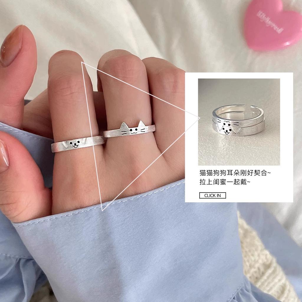 925 Silver Korean Geometric Twist Woven Open Ring Female Fashion Personality Simple Trend Retro Cool Jewelry