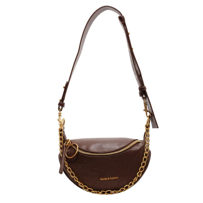 

Saddle bag women s new work commuter bag trend Korean version fashion versatile chain shoulder bag messenger bag