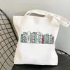 Flowery Books Print Harajuku Women's Casual Shopping & Student Tote Bag