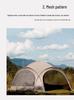 Bergkuppel Campingzelt: Großes Outdoor-Vordach für mehrere Gäste, ideal für Campingplätze und Selbstfahrer-Touren.