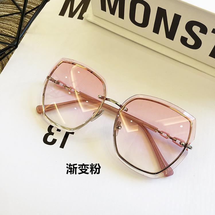 Rimless Square Polarized Sunglasses for Women Designer Sun Glasses Vintage Shades UV400 Eyewear Trendy Street Wear Accessories