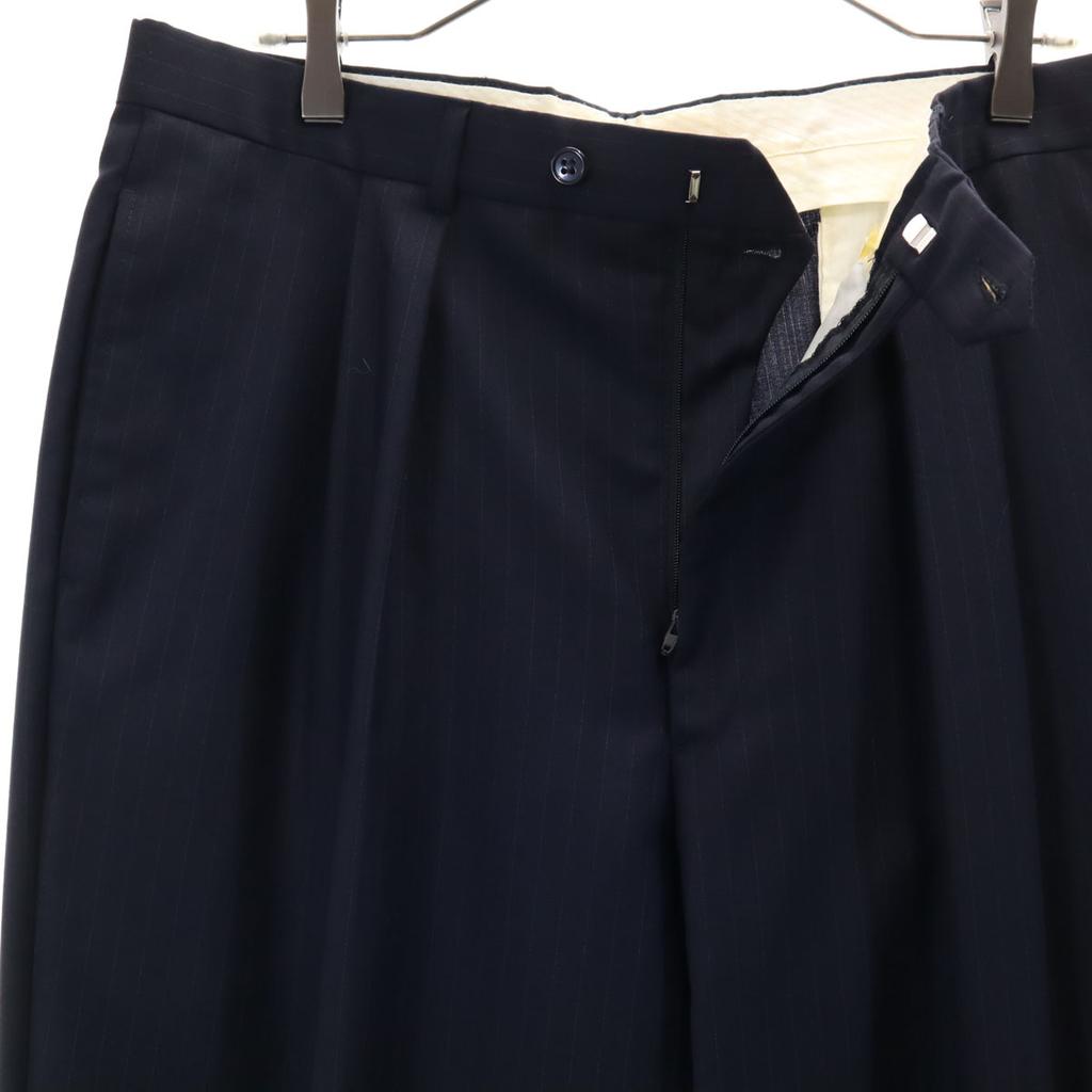 GIORGIO ARMANI 90s Made in Italy Old Striped Pattern suit Setup 52 Navy Men's Used