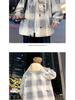Men's Hooded Plaid Cotton Jacket - Spring/Autumn/Winter Workwear for Youth Students