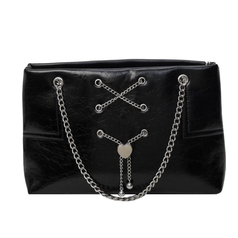 Large capacity niche chain bag women's summer new tote bag texture shoulder messenger bag