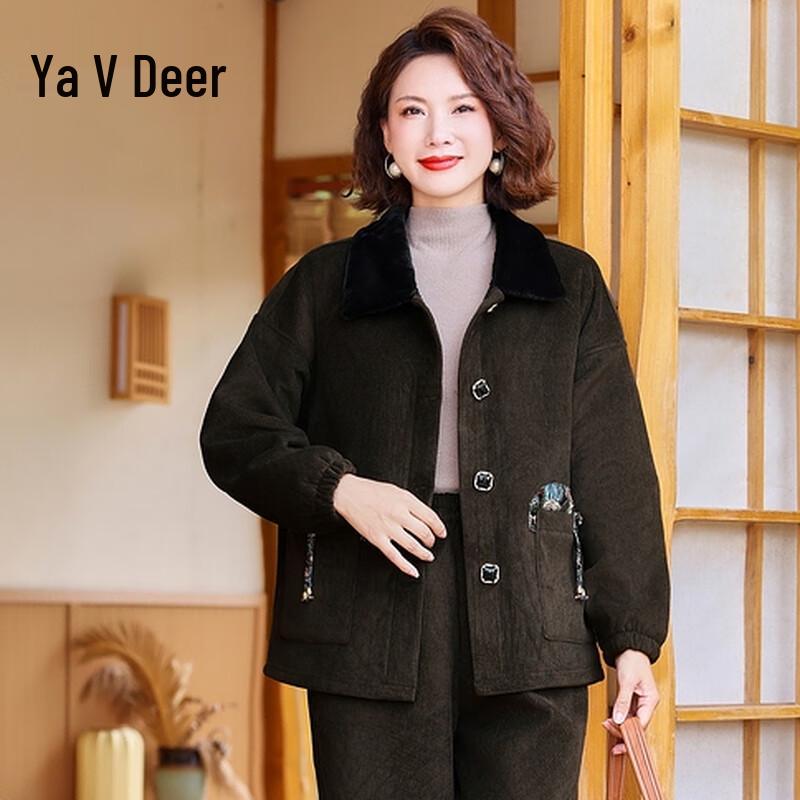 

Yalu Women s Corduroy Padded Winter Two-Piece Set XL