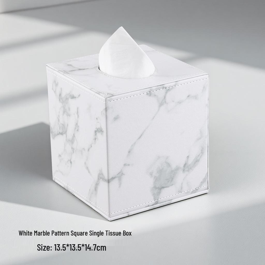 Premium Leather Tissue Box for Living Room, Coffee Table, Home, Hotel, or Restaurant - Stylish and High-Quality