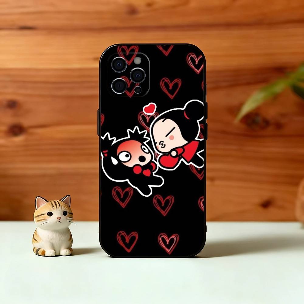 Chinese Doll P-Pucca Phone Case For iPhone 17, 16,15,14,13,12,11 Plus,Pro Max, Others Soft Black Cover