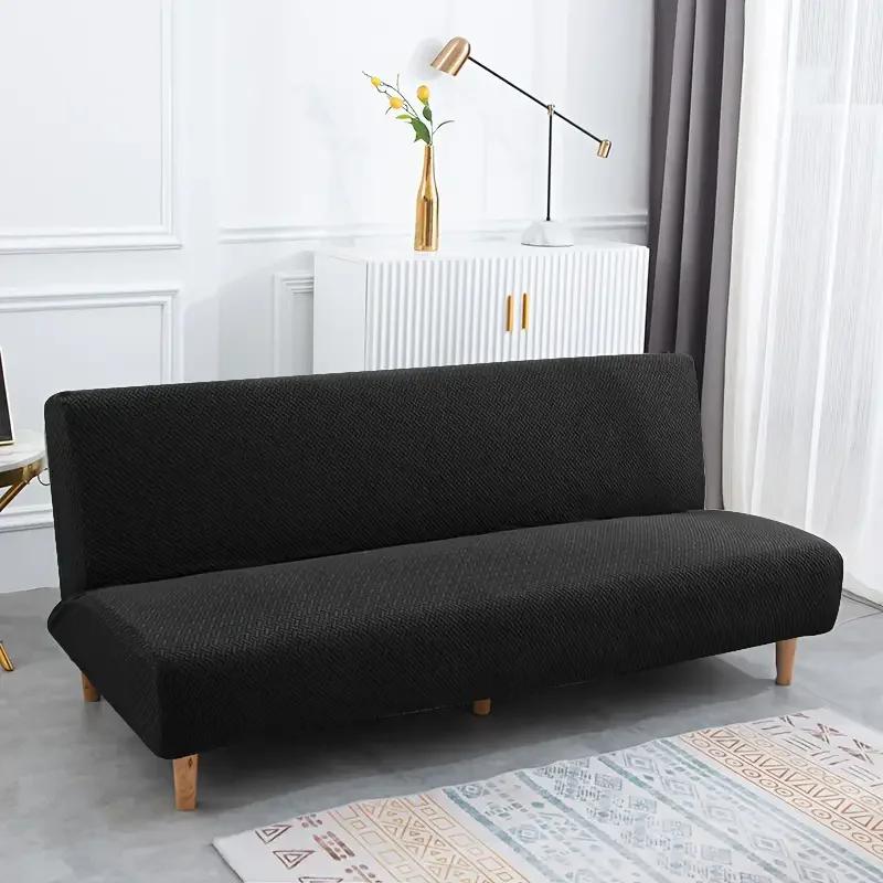 Jacquard Sofa Bed Covers High-quality Armless Sofa Cover Without Armrest for Living Room Stretch Folding Home Couch Slipcovers