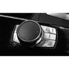 Fit For BMW X5 X6 2014 2015-2018 Silver Aluminum Console Multimedia Knob Cover