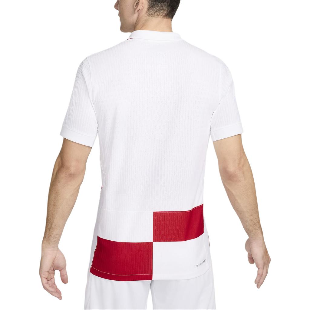 Nike Croatia 2024/25 Match Home Sweat-Wicking Short-Sleeve Football Jersey Men Tops White University-Red FV1738-100