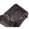 Men Vintage Crocodile Grain Top Grain Genuine Leather Motorcycle Thigh Leg Bag Multifunctional Waist Hip Fanny Pack For Riding