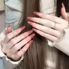 Handmade Rose Pink Nude Gradient Detachable Manicure Tips