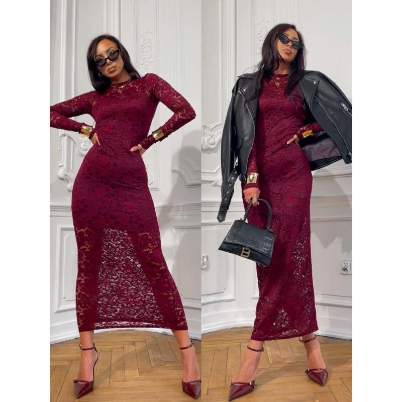 2024 European & American Fashion Lace Dress