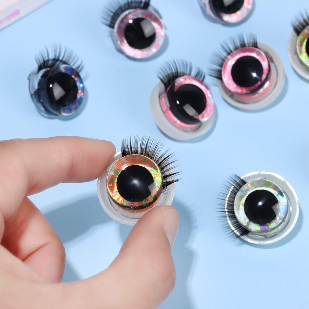 Change Makeup Doll Bear Crafts Stuffed Toys Eye Accessories Doll Eyelash 3D Eyes +Eyelash