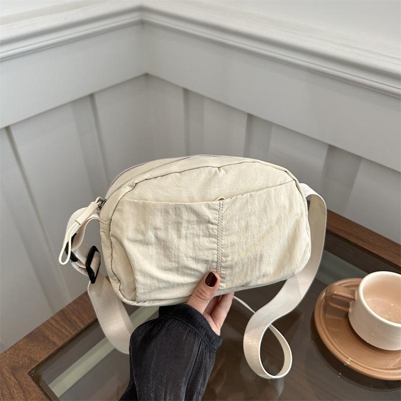 

Simple Multi-layer Women s Nyl Shoulder Bags Work Commuter Ladies Crossbody Bag Solid Color Female Phe Purse Small Handbags хакі