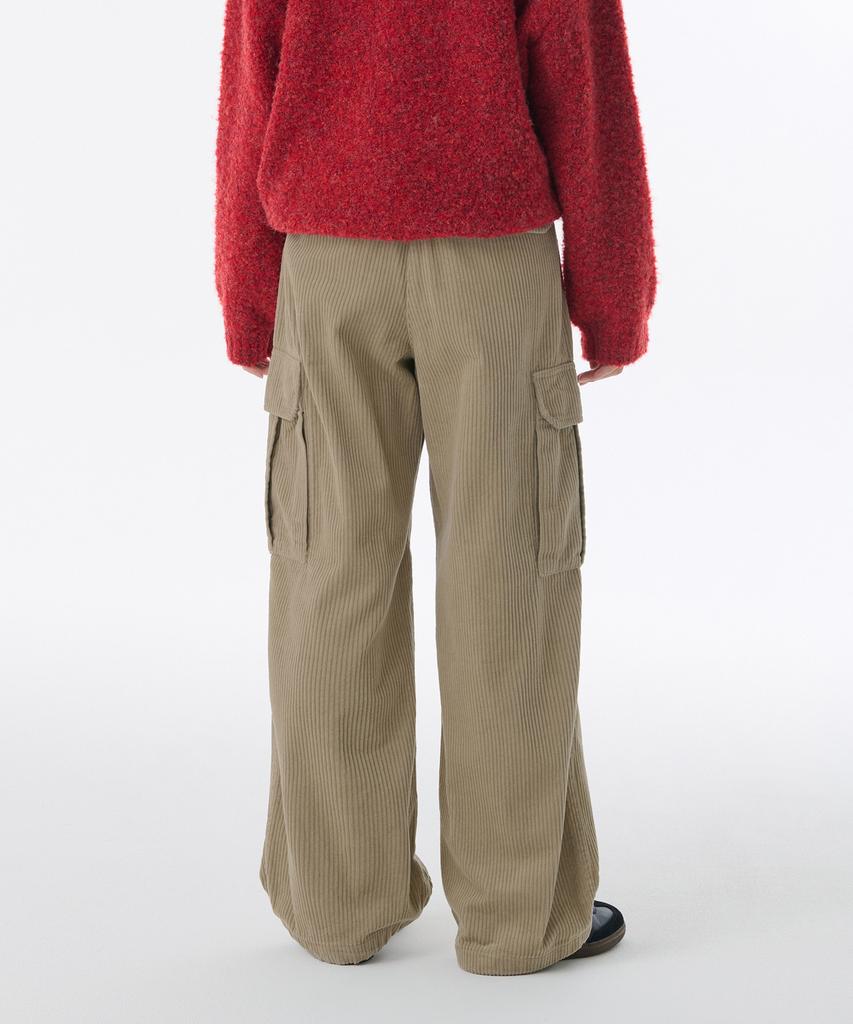 MUSINSA STANDARD WOMAN Women'S Corduroy Wide Cargo Pants [Beige]