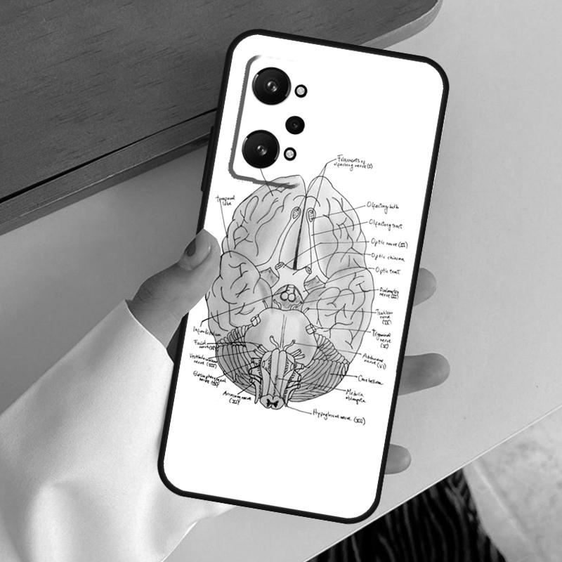 Anatomy Brain For Realme GT7 GT6 15 Pro 10 11 12 13 14 Pro Plus C65 C63 C61 C55 C51 C53 C35 C75 C67 Case